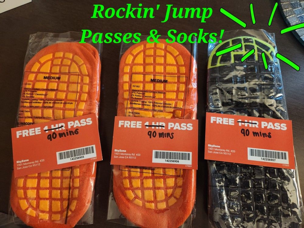 3 Rockin Jump Passes & Socks