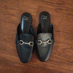 Womens Ladies Loafers Black Size 8.5