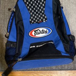 Fairtex Blue Muay Thai/ MMA Gym Bag Backpack Lightly Used 8/10