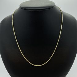 New 14k Solid Gold Rope Chain