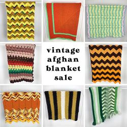 Vintage Handmade Afghan Throw Blankets - $25-$45
