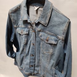 Denim Jacket WOMEN'S PLUS SIZE 3X Blue 32337 4 Pocket Trucker