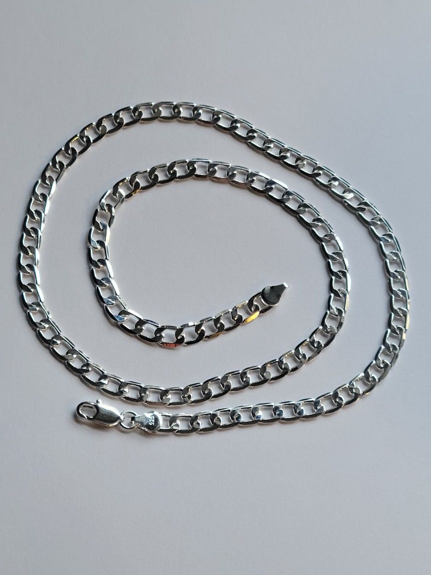 24" Solid .925 Sterling Silver Cuban Link Chain Necklace (6mm Thick)