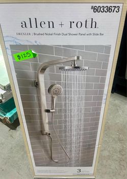 Dual Shower Panel with Slide Bar