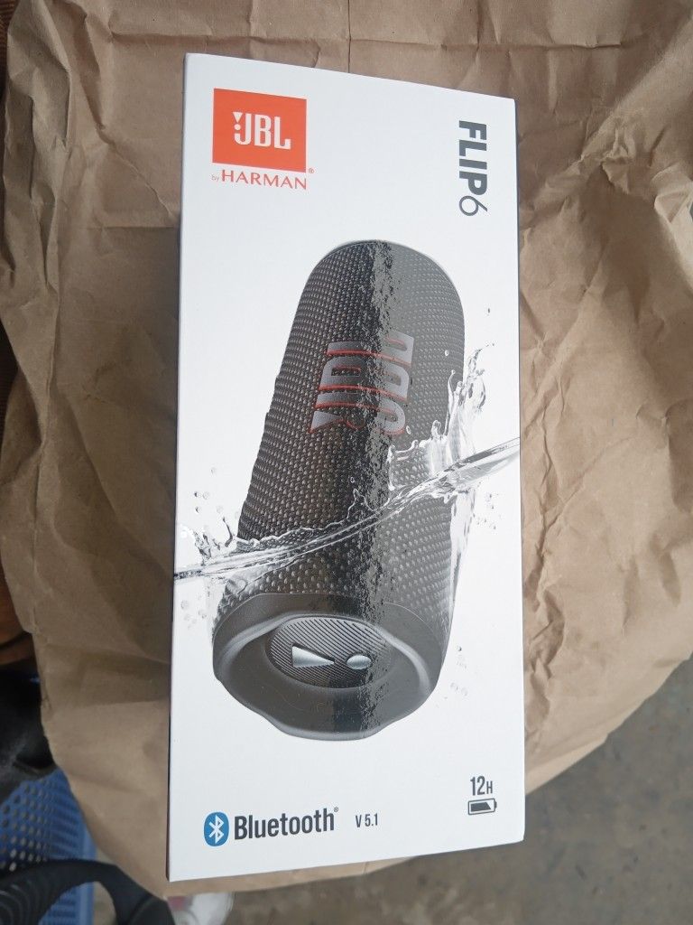 JBL Flip 6 - Portable Waterproof Speaker - Black $60