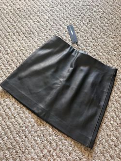Fashion Nova Black Faux Leather Mini Skirt