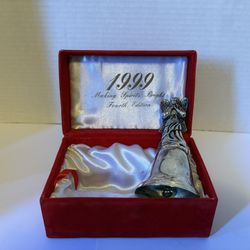 Vintage Angel Bell Madison Avenue Collectible Silverplated Christmas Ornament