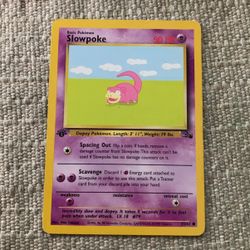 1st Edition Pokémon “Slowpoke” Error Card.