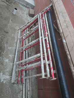Stucco scaffolding
