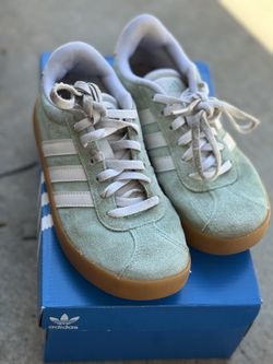 Mint Green Adidas Kids Gazelles Size1