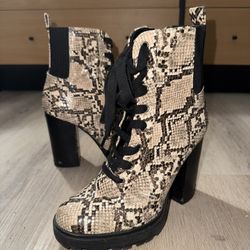 Steve Madden Snakeskin High Heel Boots