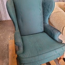 Two Matching Chairs With Ottoman