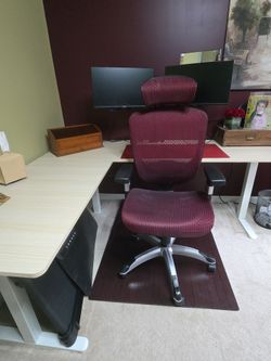 Burgundy office chair