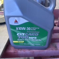 10w30  Synthetic Blend  Gallon Of Oil  $15