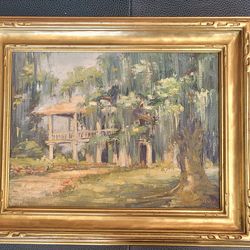 Two gold framed artwork