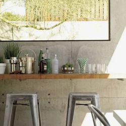 Metal Barstools x2 Gunmetal