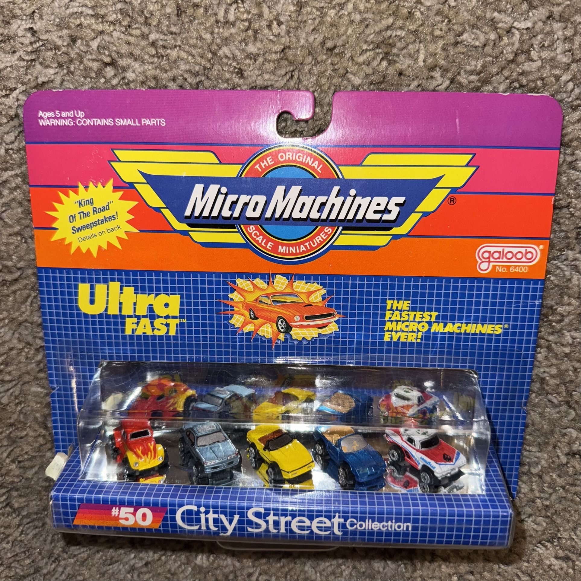 Micro Machines #50 City Street Collection Galoob Vintage 1989 Ultra Fast NEW!