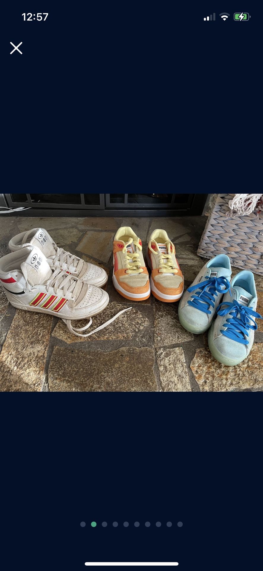 Kids Shows Youth Size 5 & 4.5 Puma Pokémon Shoes & Adidas High Tops Ol School 