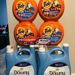 $60’4 Tide It’s 42 Counts Each 2  Downy It’s 174 Loads Each 1 Colgate Brand New And Pick Up Gahanna