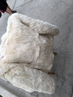 Rabbit fur coat - size medium