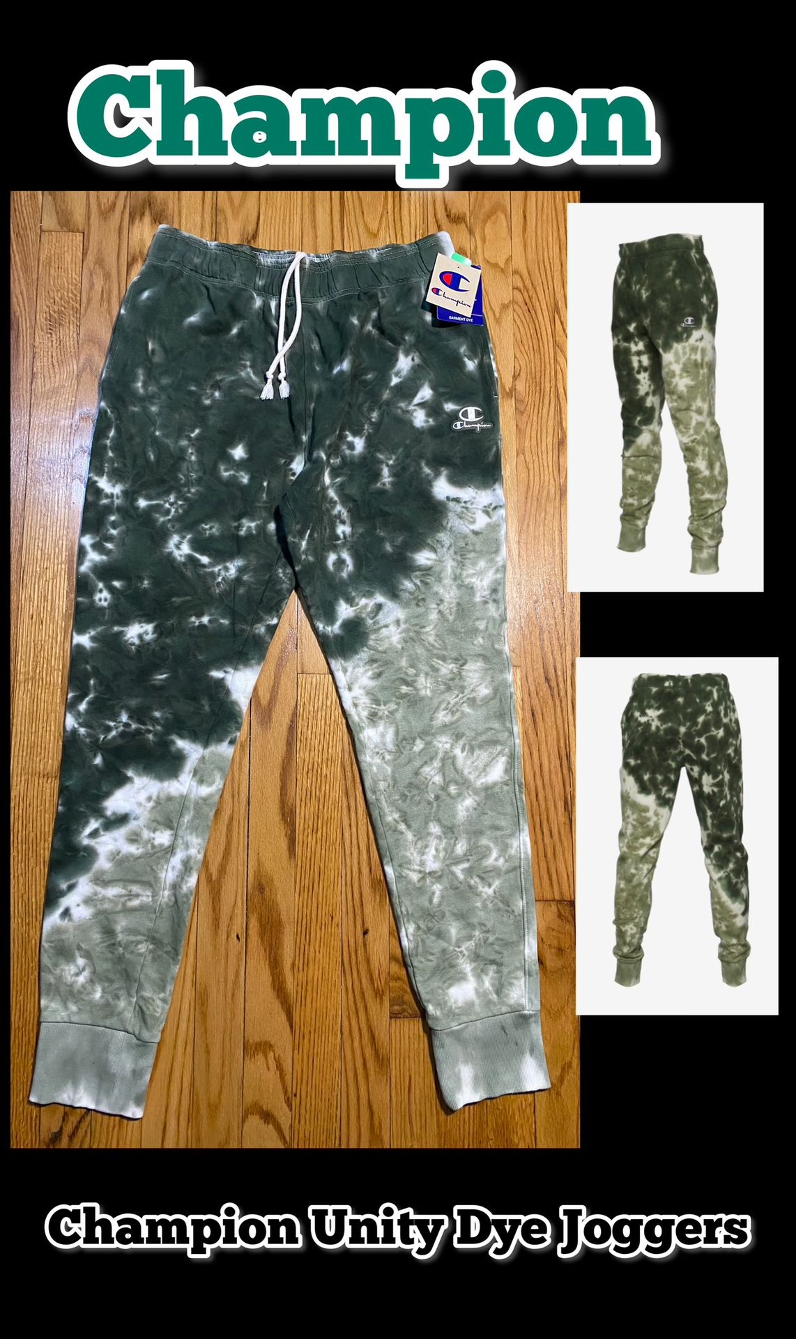 Champion Unity Dye Joggers Green Men’s Size Large New!!