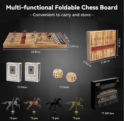 Multi-Functional Foldable Horse Racing Board Game