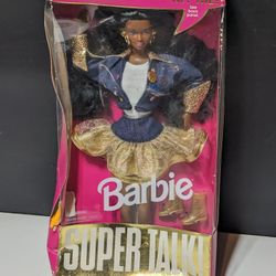 Vintage 1994 Barbie Super Talk African American Doll in Original Box

