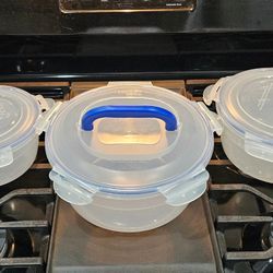 3 Lock & Lock Storage Containers LOT