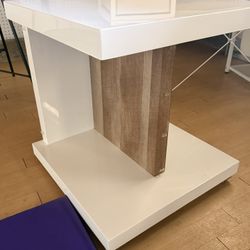 White And Gray Side Table