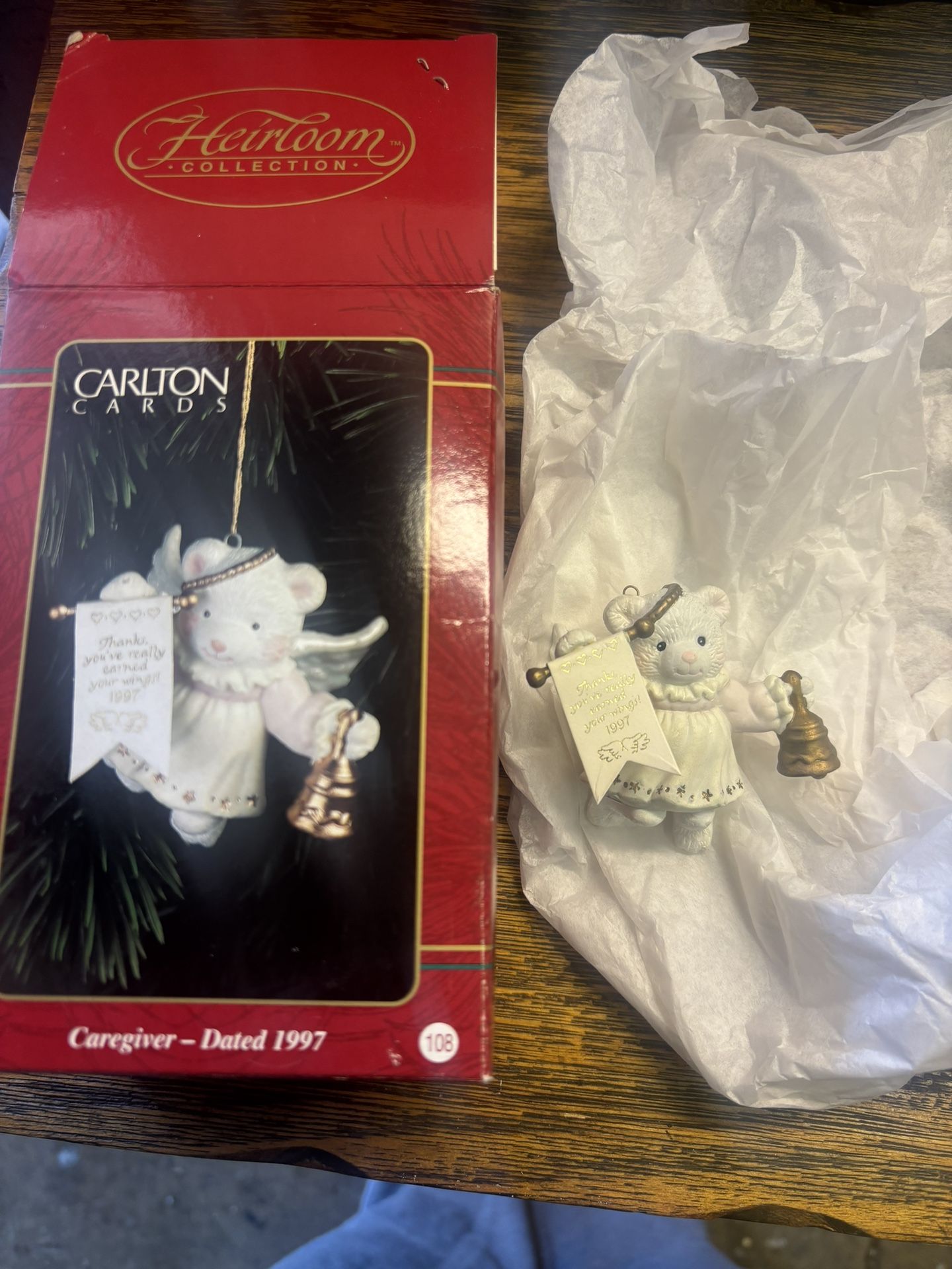 1997 Caregiver Carlton Cards Heirloom Ornament