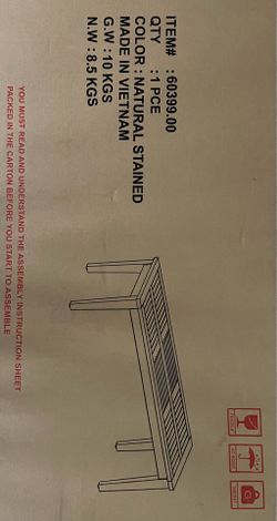 Wood Indoor Or Outdoor Coffee Table - NEW In Box