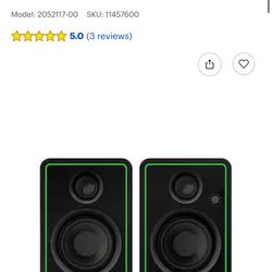 Mackie CR3-XBT 3” Bluetooth Studio Monitor Speakers (Pair) — Brand New In Box