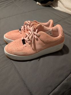 Nike Air Force 1 Sage Low True Berry Pink Suede Low Top Lace-Up AR5339-600