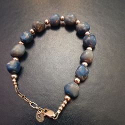 Vintage Carolyn Pollack Relios Lapis/Sterling Silver Bracelet