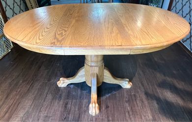 Solid oak dining table