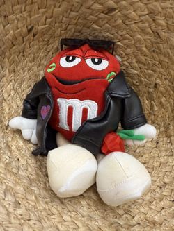 M&M'S Red Character Plush with Black Jacket