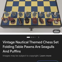 Vintage Nautical Themed Chess Set