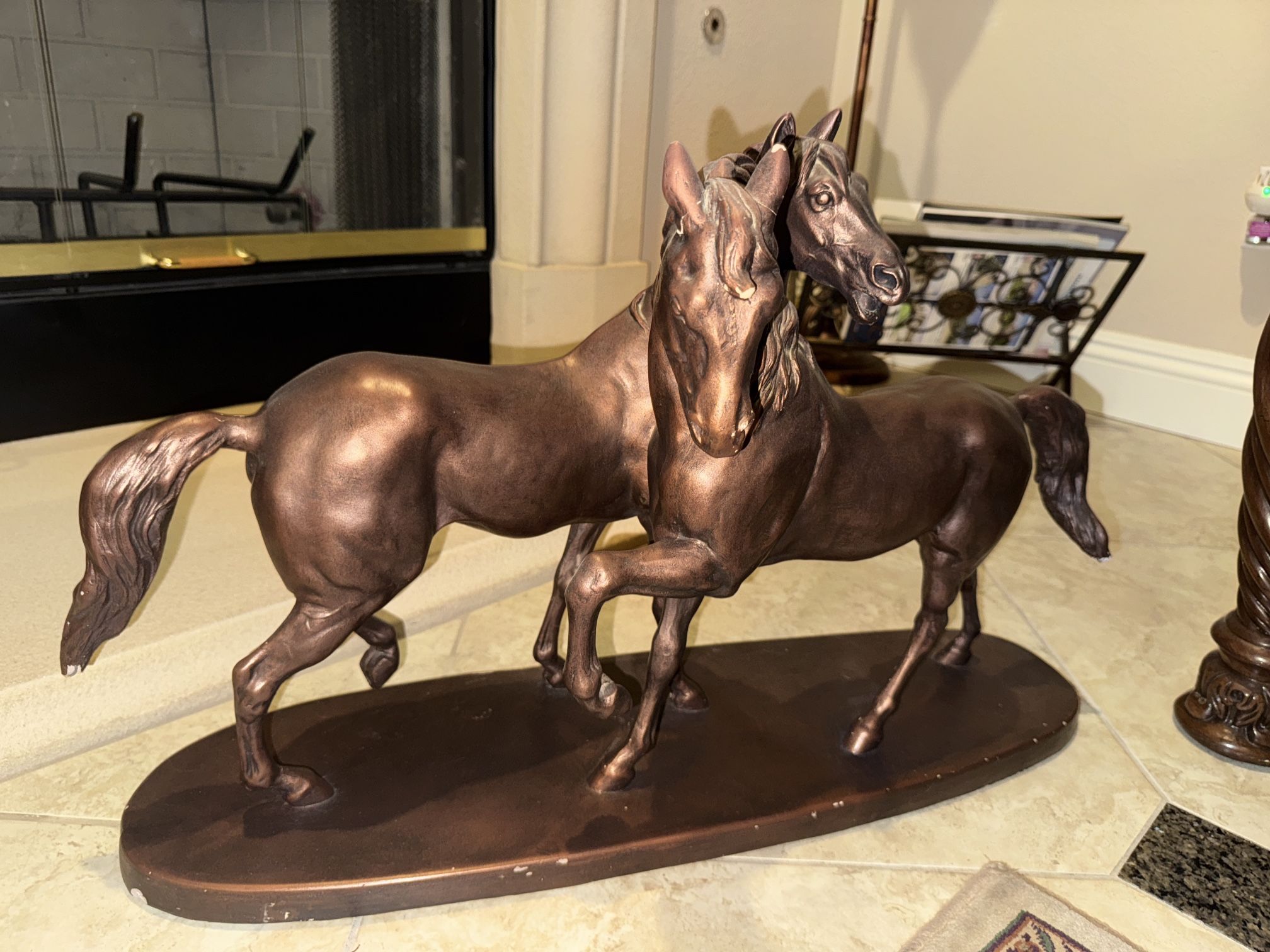 Bronze 2 Horse Statue