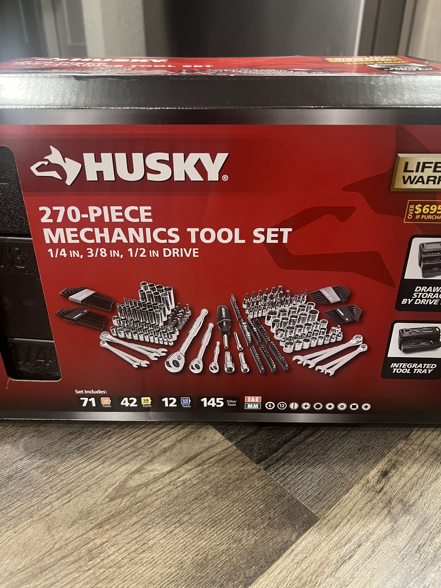 270 Pieces Husky Mechanical Tool Set