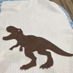 Baby shower wood dinosaur