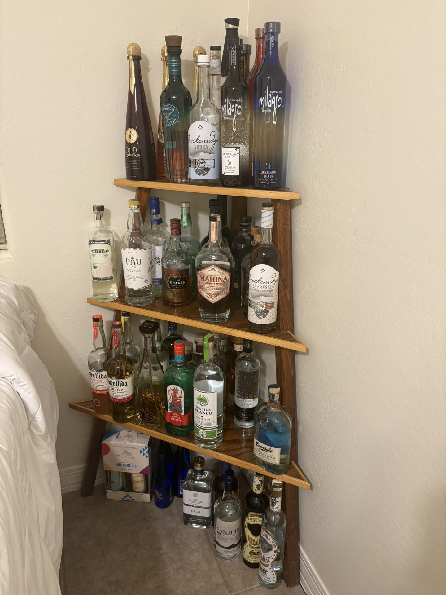 Corner Wood Shelf