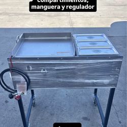 plancha para tacos, carrito para tacos,taco cart