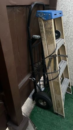 4”step Ladder and verticals and Horizontal moving Dolly