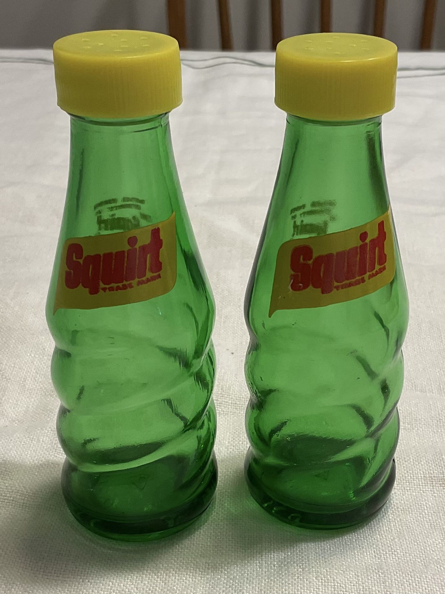 Vintage Squirt Soda Glass Salt And Pepper Shakers