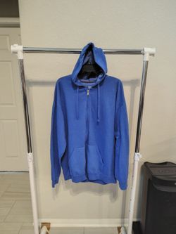athletic, blue, full zip hoodie jacket, big, Unisex, size XL(46-48)