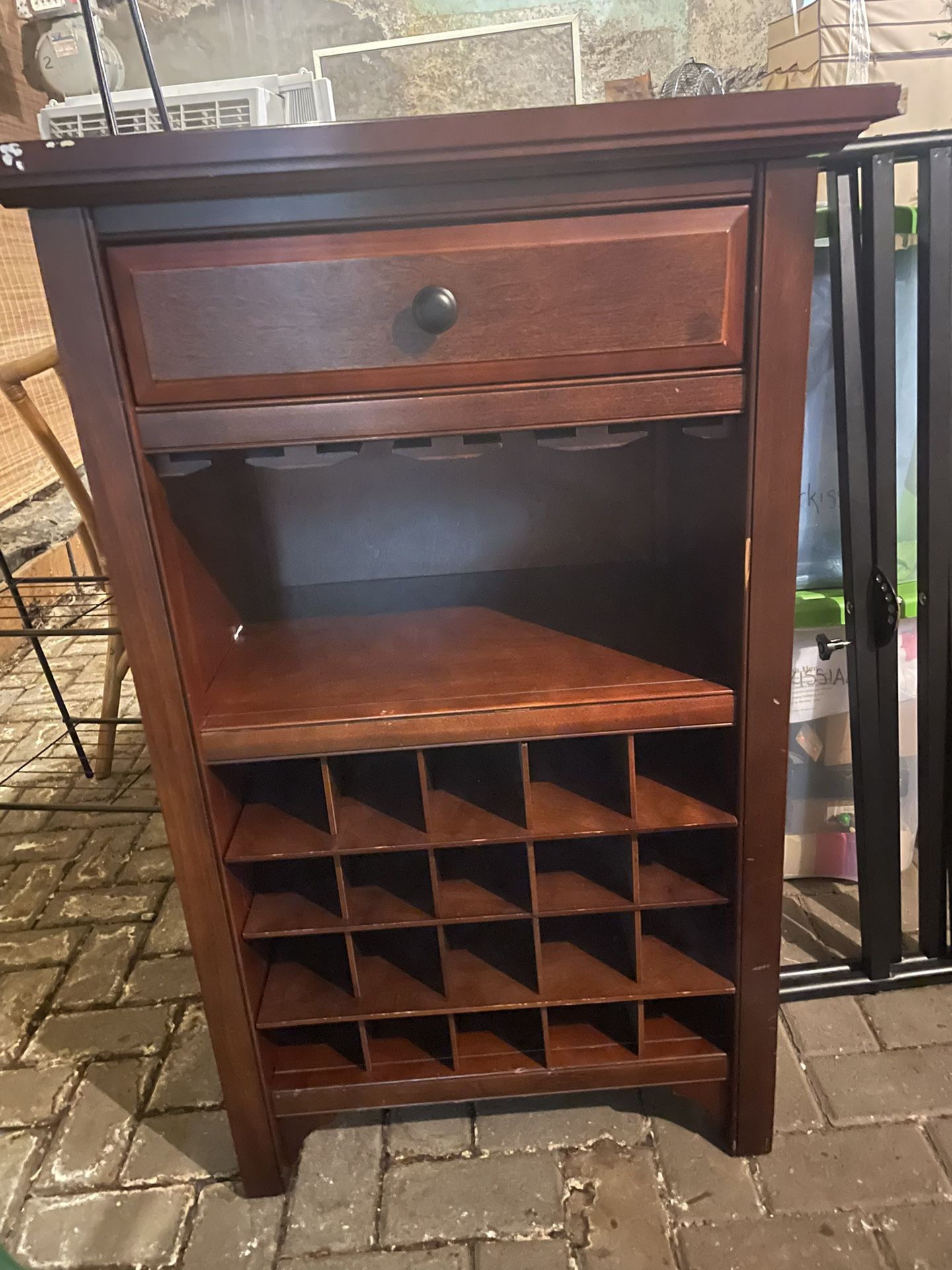 Mahogany Wine Cabinet/Entry Table/Shelf