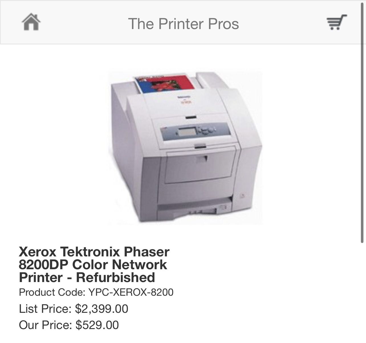 Xerox Phaser 8200DP Color Network Printer 