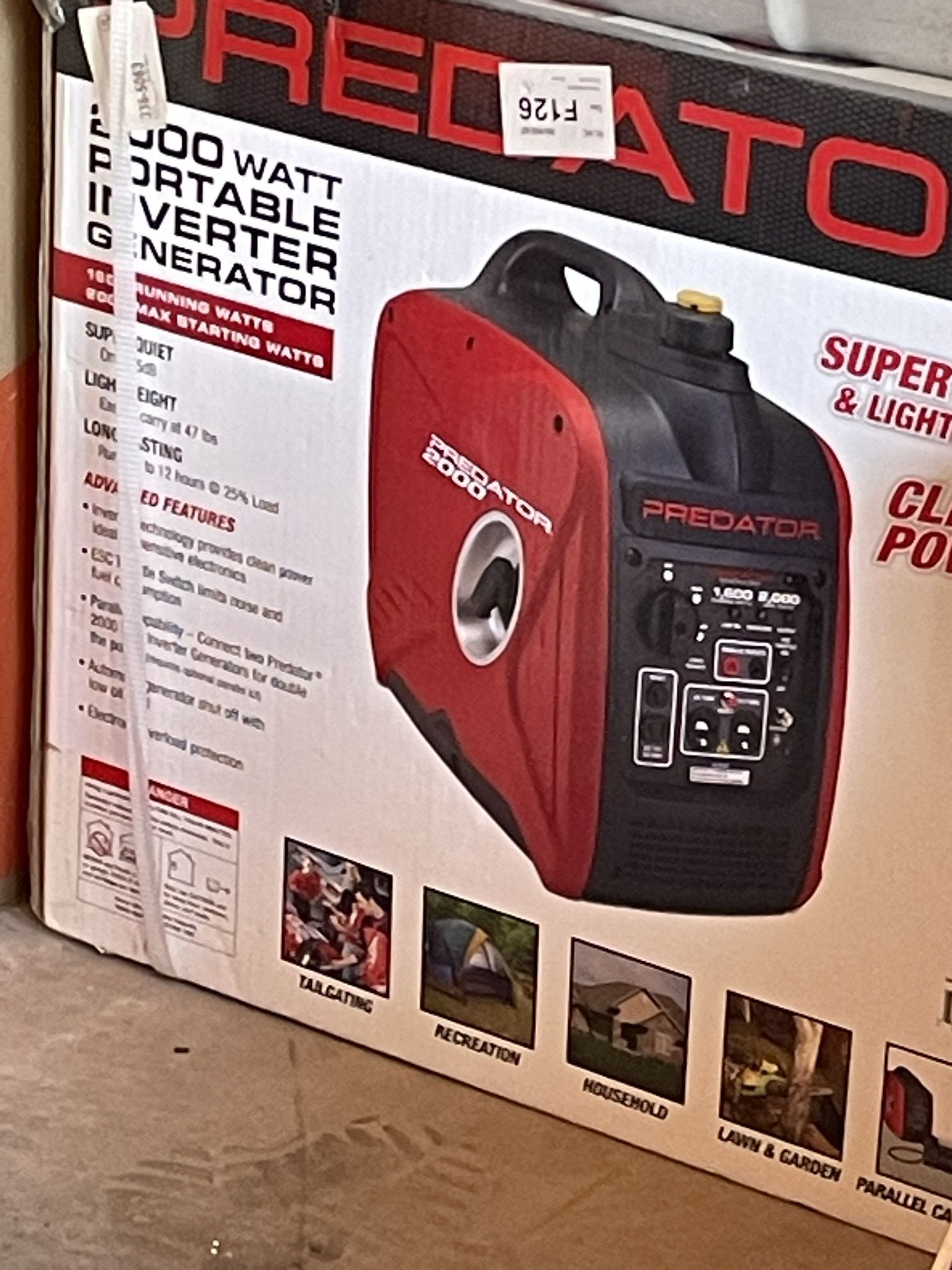 New In Box Predator Inverter Generator