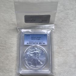 2020 Silver Eagle Pcgs Ms69