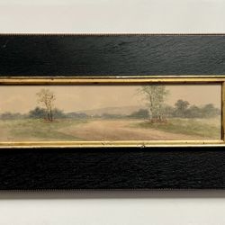 1900's Antique Watercolor California Landscape Painting Signed by Hellman